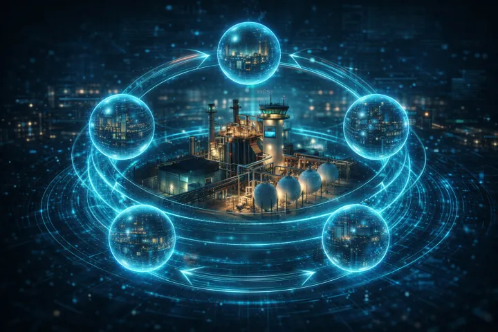 NIST Cybersecurity Framework – zarządzanie ryzykiem w OT cykliczny model cyberbezpieczeństwa w środowisku OT i ICS wokół zakładu przemysłowego